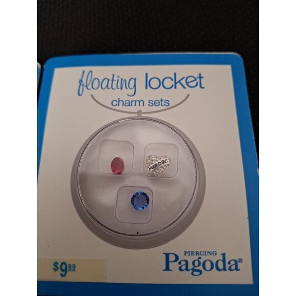 Pagoda MARINES Floating Locket Sequin Pendant 20" Chain CHOOSE ACCES - Picture 2 of 7